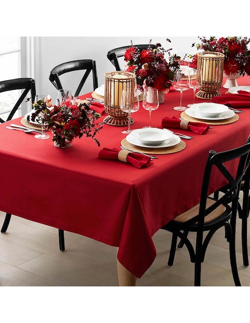 MANTEL HOTEL 1 PZA, 1.7 X 3.2 M, ROJO