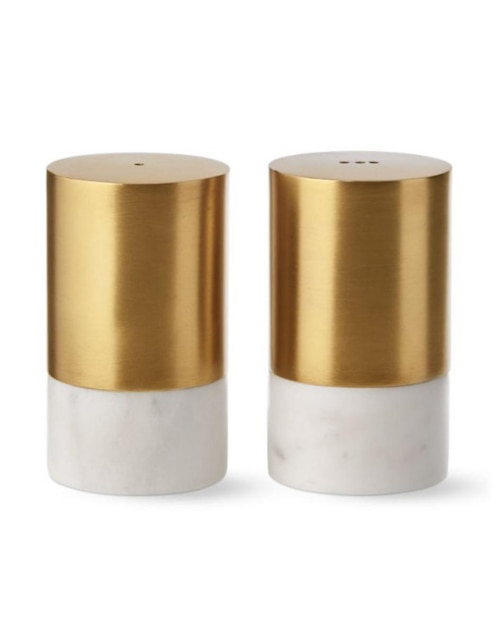 Salero y Pimentero Marble and Brass 1
