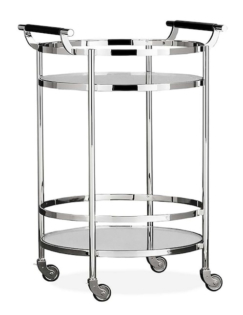 CARRITO DE BAR TRUMAN RED RE, PLATEADO