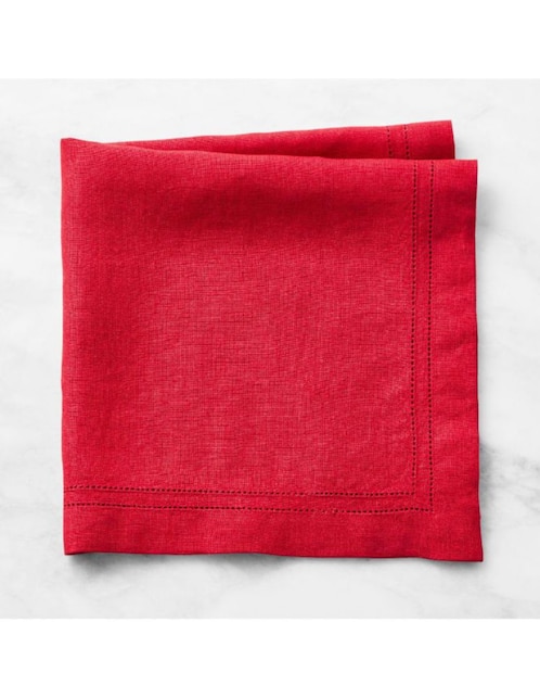 Servilletas Linen Double Hemstitch de lino 4 piezas 1