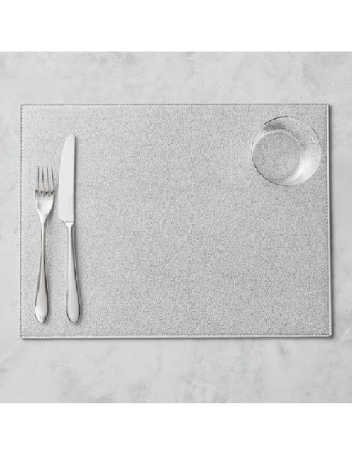 Imagen de producto MANTEL IND FAUX SHAGREE, IND, PLATEADO