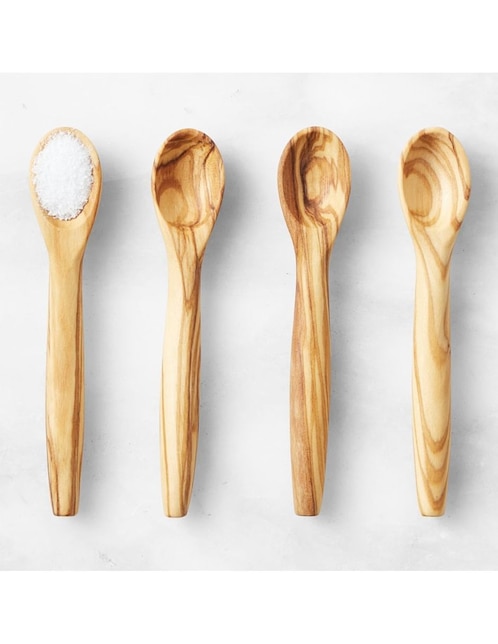 WILLIAMS-SONOMA Set cuchara Olivewood de madera 4 piezas
