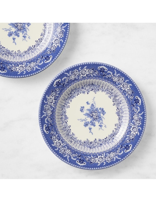 Set platos ensalada English Floral de gres 4 piezas 1
