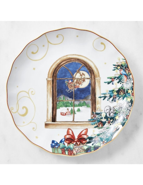 Plato trinche 'Twas the Night Before Christmas de porcelana