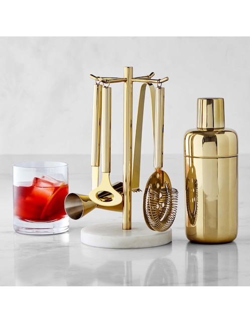Imagen de producto Set bar Brass and Marble de acero inoxidable