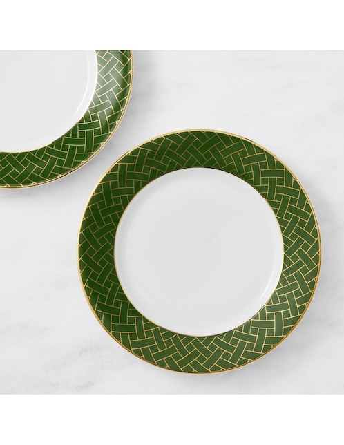Set platos ensalada Garden Lattice de porcelana 4 piezas 1