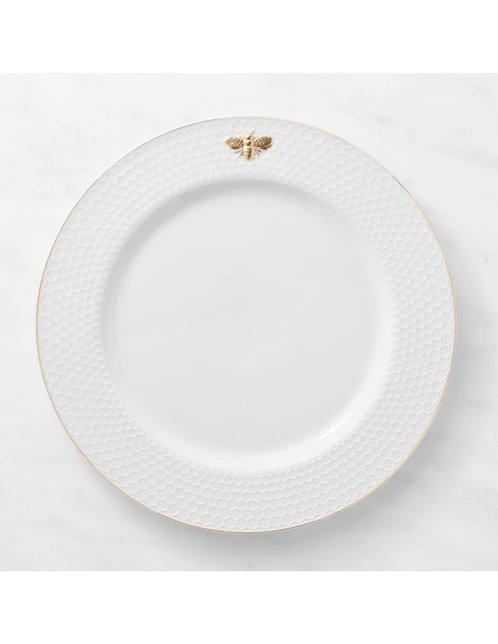 Plato base Honeycomb Embossed de porcelana 1