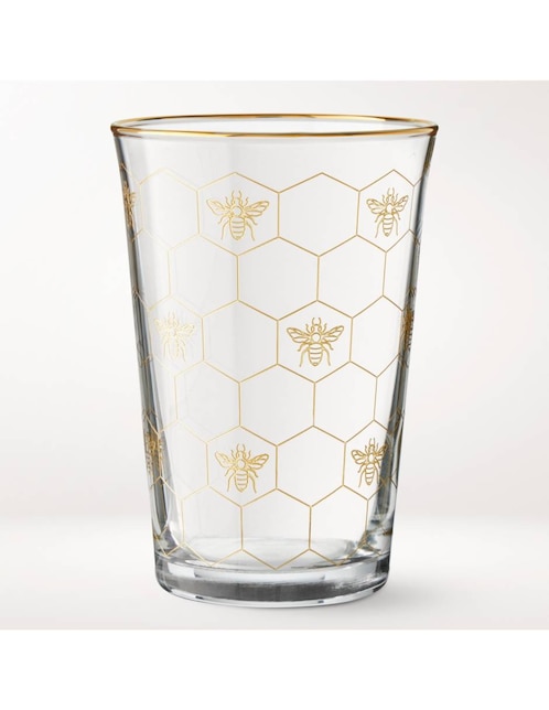 Vaso jugo Honeycomb de vidrio 1