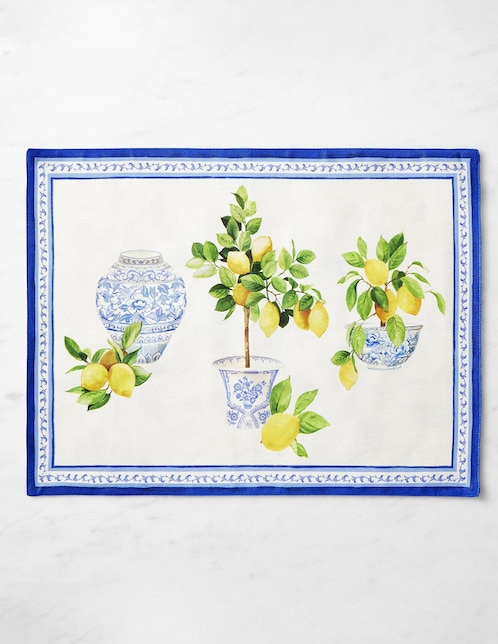 Mantel individual rectangular de algodón Limone 1