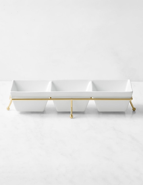 Botanero Open Kitchen de Porcelana con 3 divisiones