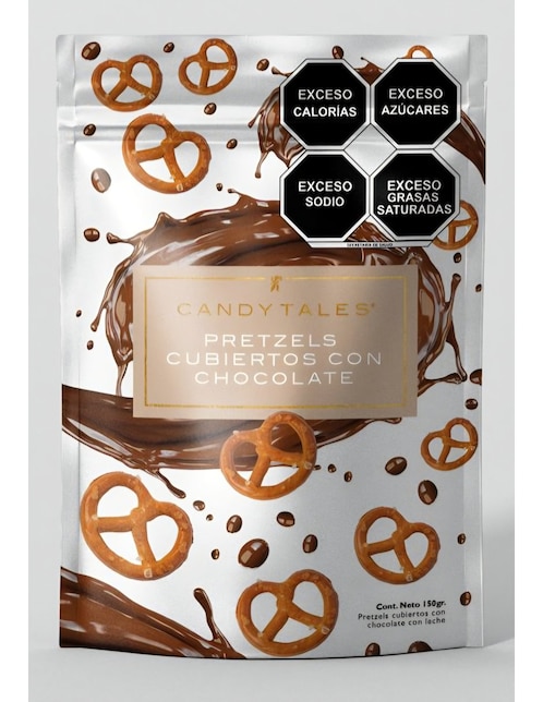 CANDY TALES Pretzels cubiertos de chocolate con leche Candy Tales 150 g