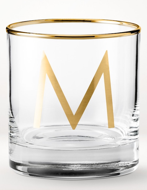 Vaso cocktail Monogram M de vidrio