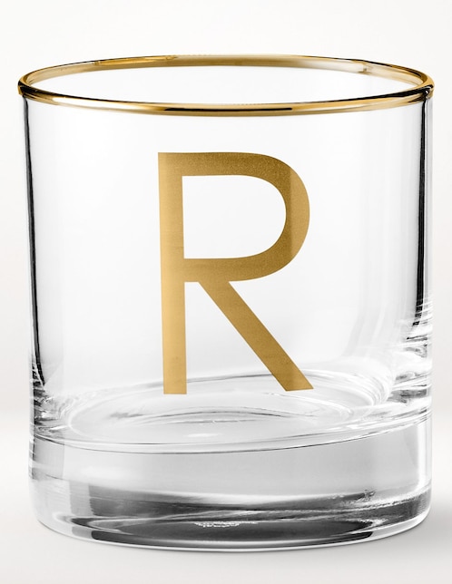 Vaso Doble Pack Monogram R de vidrio 1