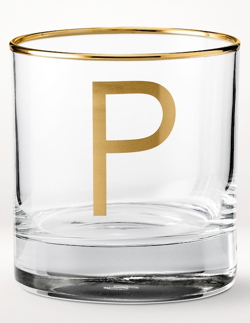 Vaso Doble Pack Monogram P de vidrio 1