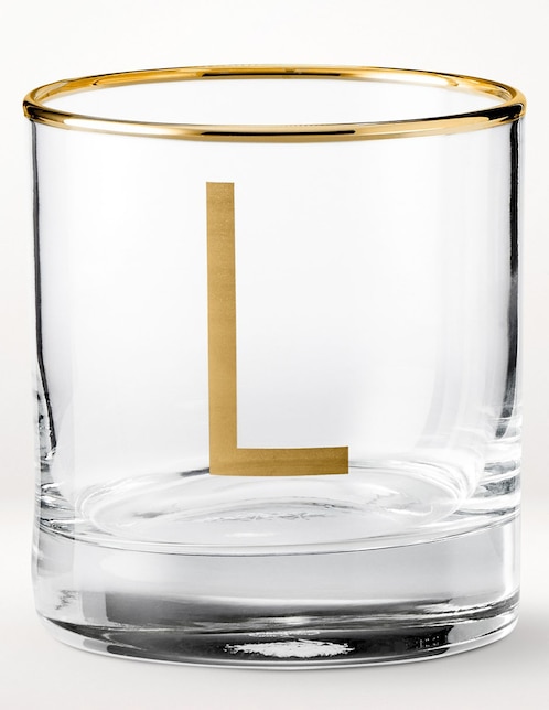 Vaso old fashion Monogram L de vidrio