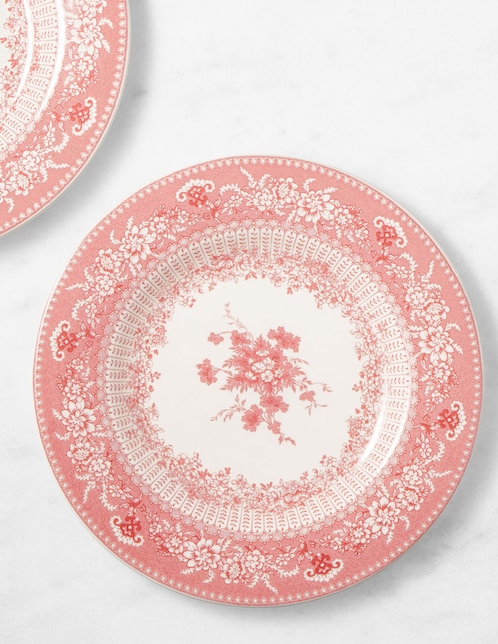 Set platos ensalada English Floral de cerámica 4 piezas 1
