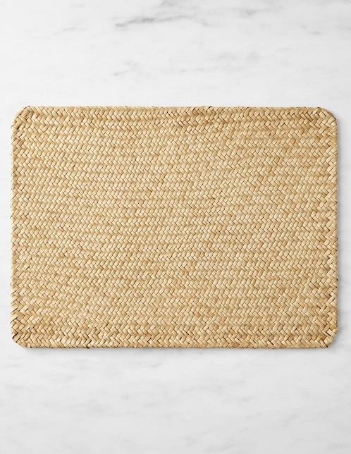 Mantel individual rectangular de hoja de pandano Woven 1