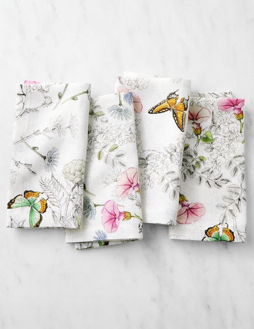 Set servilleta Butterfly de lino 4 piezas 1