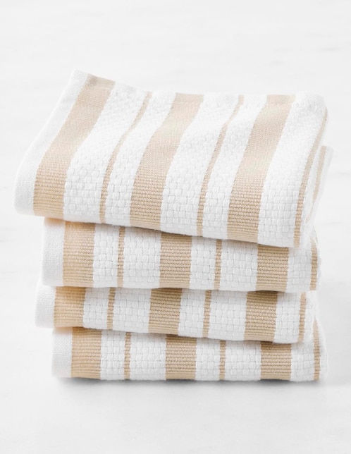 SET TOALLAS CLASSIC STRIPED 4 P, KHAKI
