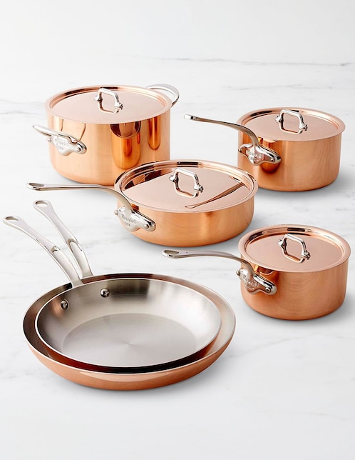 Batería de cocina Mauviel de acero inoxidable antiadherente convencional 10 piezas 1
