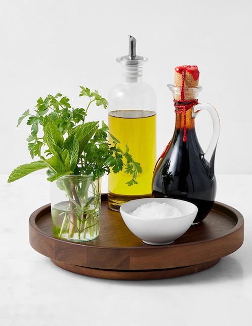 Charola giratoria Hold Everything de madera 1
