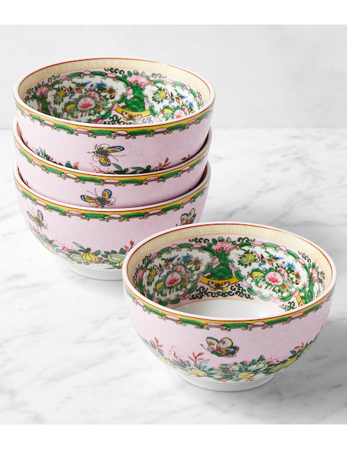 WILLIAMS-SONOMA Set bowl Famille Rose 4 piezas