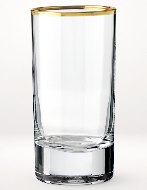 Vaso tequilero Gold Rim de vidrio 1