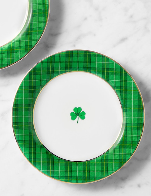 Set de plato para postre St. Patrick’s de porcelana 4 piezas 1