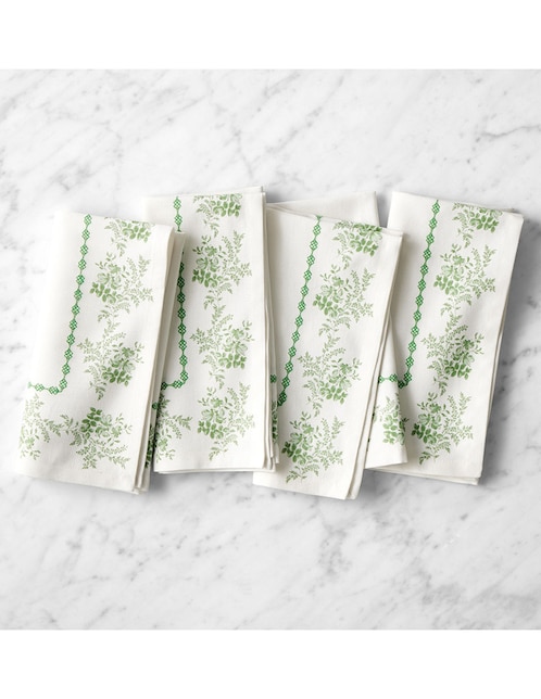 Set servilleta English Floral de algodón 4 piezas 1