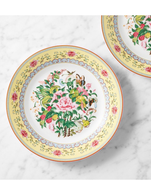 Set platos ensalada Famille Rose de porcelana 4 piezas 1