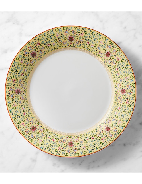 Set plato trinche Famille Rose de porcelana 4 piezas 1