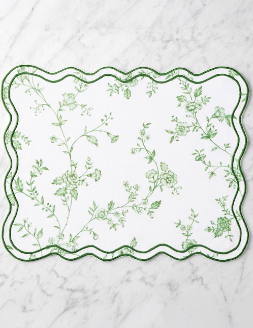 Set mantel individual rectangular de algodón Aerin 1