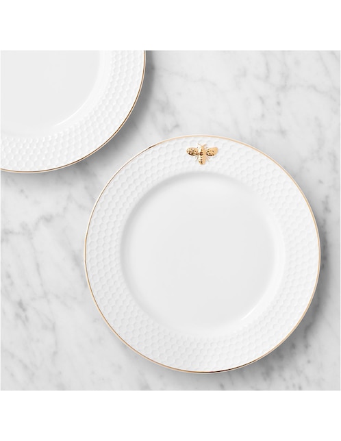 Imagen de producto Plato Honeycomb Embossed de porcelana 1 pieza