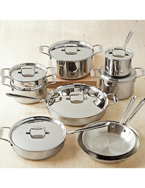 Batería de cocina D5 de acero inoxidable antiadherente convencional 16 piezas