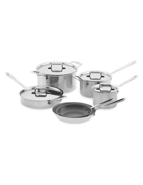 Batería De Cocina De Acero Inoxidable 10 Piezas