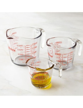 Taza medidora Anchor Hocking de vidrio