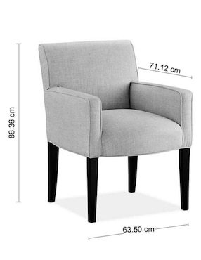 Silla con brazos Fitzgerald de madera