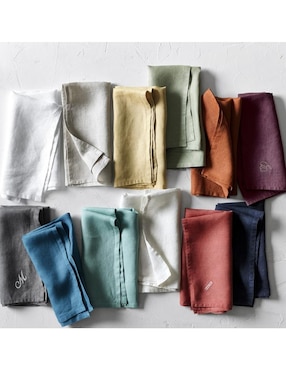 Set servilleta Italian Washed de lino 4 piezas