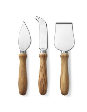 Set de cuchillos para quesos olivewood 3 piezas