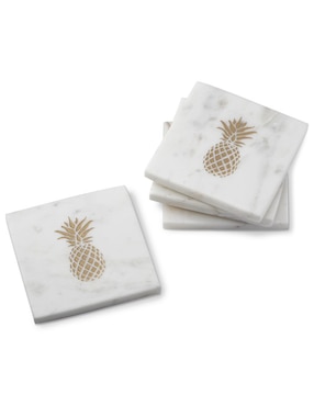 Set Portavasos Gold Pineapple