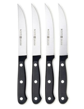 Set De Cuchillos Para Carne 4 Piezas Wüsthof Gourmet Negro