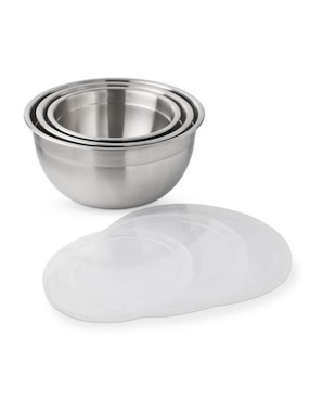 Imagen de producto Set bowl SS W/Lib 3 piezas de acero inoxidable