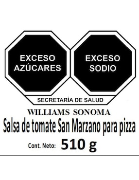 Salsa para pizza sabor tomate San Marzano Tomato 510 g
