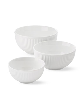 Set bowl Ribbed 3 piezas de gres