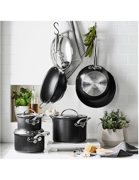 Batería de cocina Thermo-Clad de aluminio antiadherente sin PFOA 10 piezas