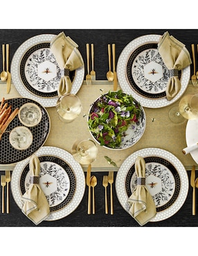 Plato ensalada Honeycomb de porcelana