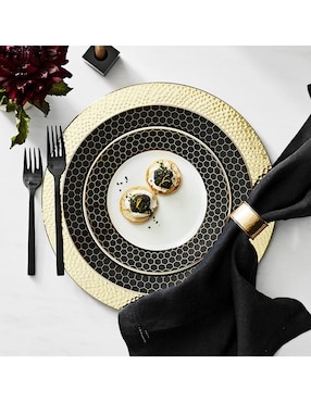 Plato trinche Honeycomb de porcelana