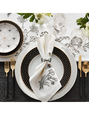 Plato ensalada Honeycomb de porcelana