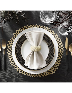 Plato ensalada Honeycomb de porcelana