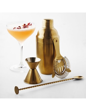 Set De Bar Antique Brass De Acero Inoxidable